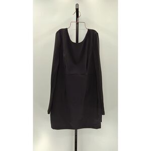 Lulu's Elegant Black Long Sleeve Dress